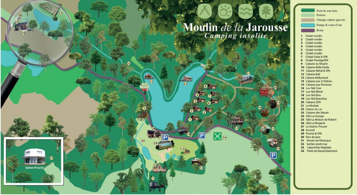 Plan du Moulin de la Jarousse